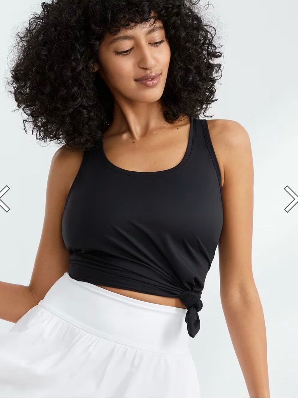 Bare Necessities Black Racerback Tank Gym Athleisure Basic Active Workout‎ Soft